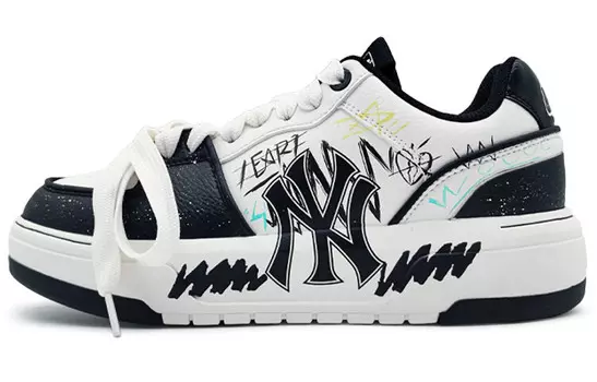 Кроссовки MLB Chunky Liner Skateboarding Shoes Unisex Low-top White/Creek Green/Yellow, белый