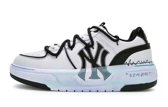 Кроссовки MLB Chunky Liner Skateboarding Shoes Unisex Low-top Black, синий/черный