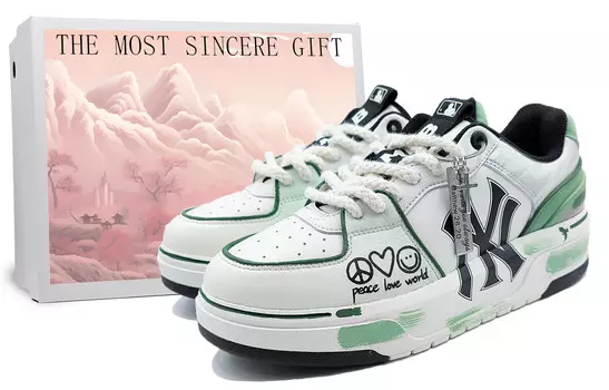 Кроссовки MLB Chunky Liner Skateboarding Shoes Unisex Low-top White, белый