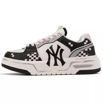 Кроссовки MLB Chunky Liner Skateboarding Shoes Unisex Low-top Black/pink, черный/розовый