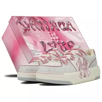 Кроссовки MLB Chunky Liner Skateboarding Shoes Unisex Low-top Pink, белый