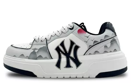 Кроссовки MLB Chunky Liner Skateboarding Shoes Unisex Low-top Black, серый