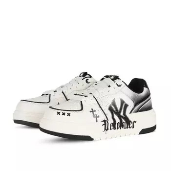 Кроссовки MLB Chunky Liner Skateboarding Shoes Unisex Low-top Black/White, белый