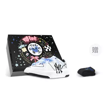 Кроссовки MLB Chunky Liner Skateboarding Shoes Unisex Low-top White/blue, белый