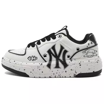Кроссовки MLB Chunky Liner Skateboarding Shoes Unisex Low-top White/Black, белый