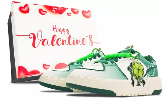 Кроссовки MLB Chunky Liner Skateboarding Shoes Unisex Low-top Green, белый