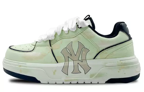 Кроссовки MLB Chunky Liner Skateboarding Shoes Unisex Low-top White, зеленый