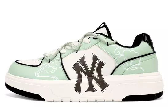 Кроссовки MLB Chunky Liner Skateboarding Shoes Unisex Low-top White, светло-зеленый