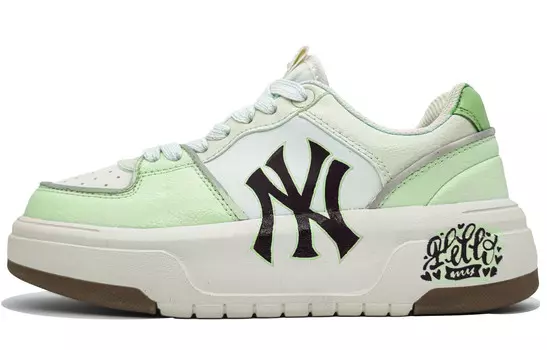 Кроссовки MLB Chunky Liner Skateboarding Shoes Unisex Low-top Green/white, зеленый