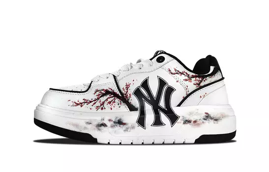 Кроссовки MLB Chunky Liner Skateboarding Shoes Unisex Low-top Red, белый