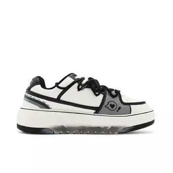 Кроссовки MLB Chunky Liner Skateboarding Shoes Unisex Low-top Black/white/gray, черный/белый