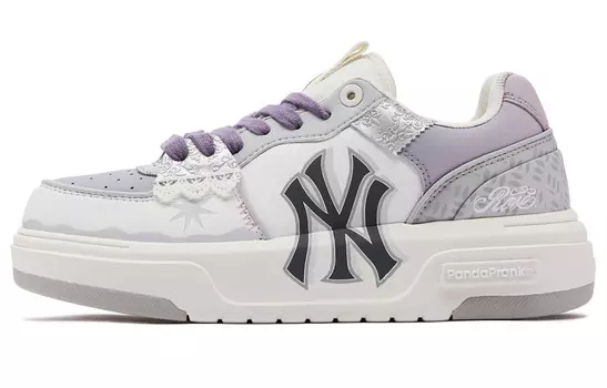Кроссовки MLB Chunky Liner Skateboarding Shoes Unisex Low-top White/purple, фиолетовый