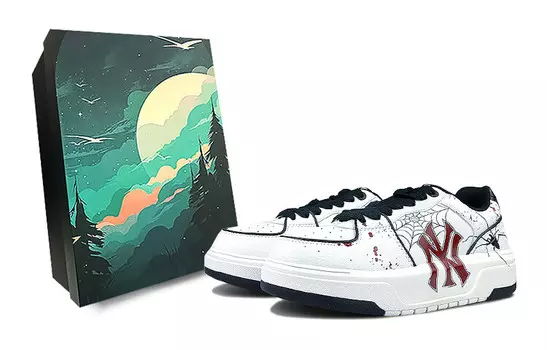 Кроссовки MLB Chunky Liner Skateboarding Shoes Unisex Low-top Red/Black, белый