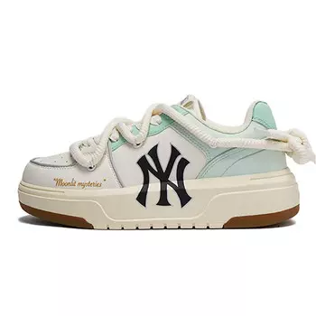 Кроссовки MLB Chunky Liner Skateboarding Shoes Unisex Low-top Mint Green/white/black, голубой
