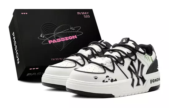 Кроссовки MLB Chunky Liner Skateboarding Shoes Unisex Low-top Black/white/green, зеленый