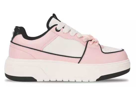 Кроссовки MLB Chunky Liner Skateboarding Shoes Unisex Low-top Light Beige, черный