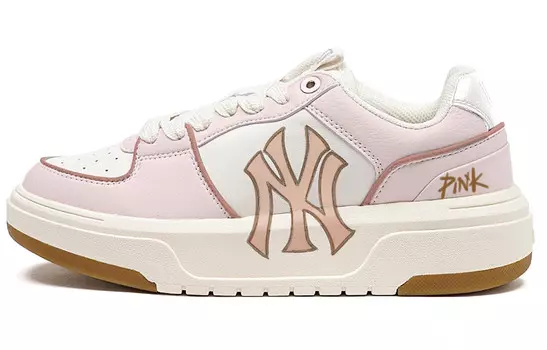 Кроссовки MLB Chunky Liner Skateboarding Shoes Unisex Low-top White/pink, белый