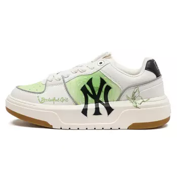 Кроссовки MLB Chunky Liner Skateboarding Shoes Unisex Low-top White/green, зеленый