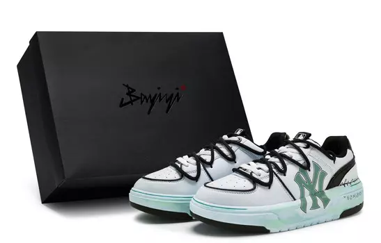 Кроссовки MLB Chunky Liner Skateboarding Shoes Unisex Low-top Black, синий/черный