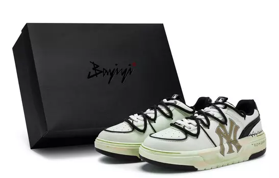 Кроссовки MLB Chunky Liner Skateboarding Shoes Unisex Low-top Black, желтый/зеленый/черный