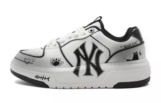 Кроссовки MLB Chunky Liner Skateboarding Shoes Unisex Low-top Black/white, черный