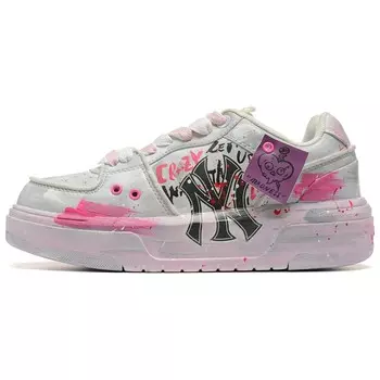 Кроссовки MLB Chunky Liner Skateboarding Shoes Unisex Low-top White, серый