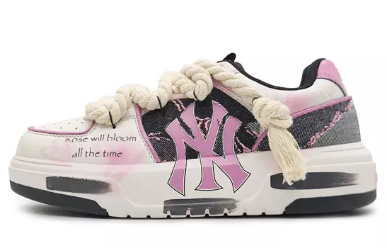 Кроссовки MLB Chunky Liner Skateboarding Shoes Unisex Low-top White/black, фиолетовый