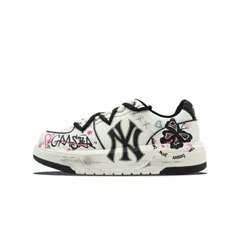 Кроссовки MLB Chunky Liner Skateboarding Shoes Unisex Low-top Gray, розовый