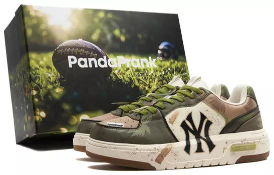 Кроссовки MLB Chunky Liner Skateboarding Shoes Unisex Low-top Brown/Green, темно-зеленый