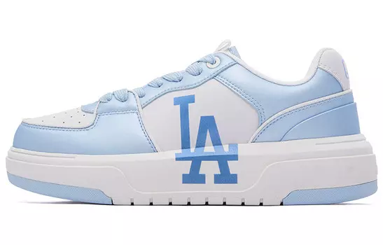 Кроссовки MLB Chunky Liner Skateboarding Shoes Unisex Low-top White/blue, голубой