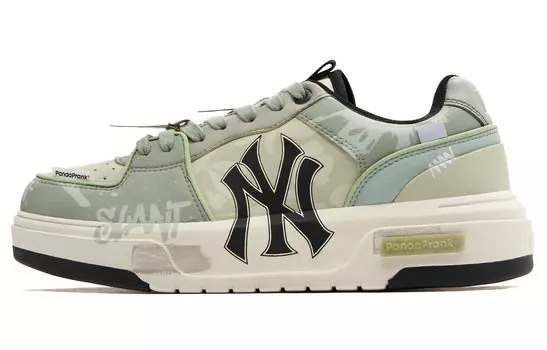 Кроссовки MLB Chunky Liner Skateboarding Shoes Unisex Low-top Brown/grey/green, серо-зеленый