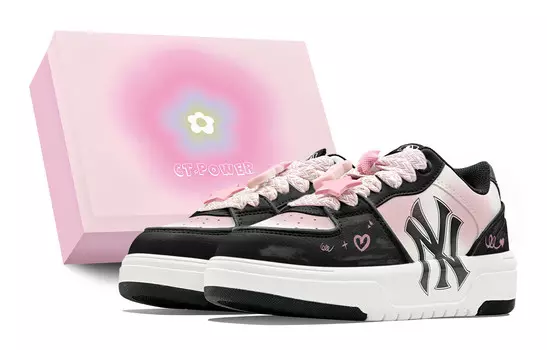 Кроссовки MLB Chunky Liner Skateboarding Shoes Unisex Low-top Black/Pink, черный/розовый