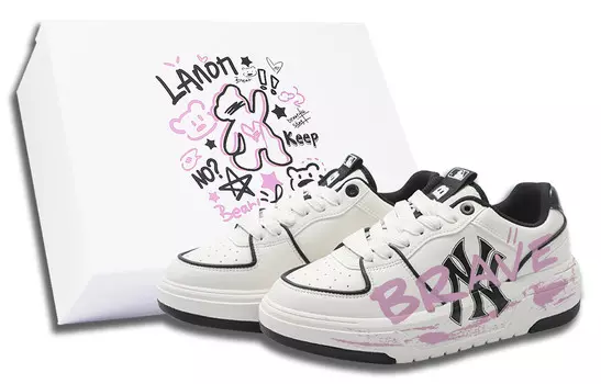 Кроссовки MLB Chunky Liner Skateboarding Shoes Unisex Low-top White/Bright Concord/True Red/Black, красный