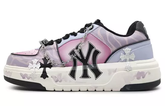 Кроссовки MLB Chunky Liner Skateboarding Shoes Unisex Low-top Black, фиолетовый