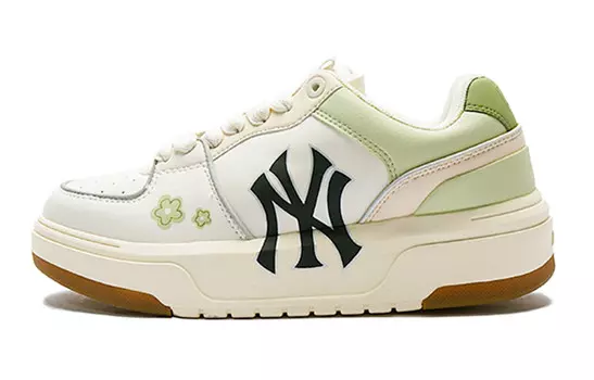 Кроссовки MLB Chunky Liner Skateboarding Shoes Unisex Low-top White/green, светло-зеленый