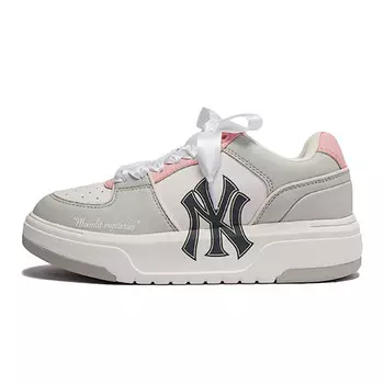 Кроссовки MLB Chunky Liner Skateboarding Shoes Unisex Low-top Gray/Pink, светло-серый