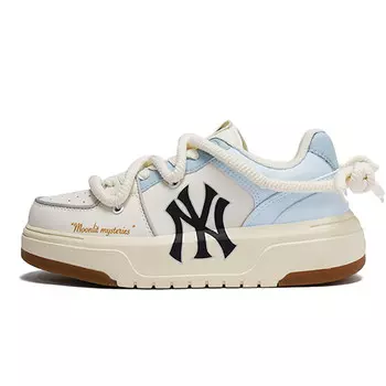 Кроссовки MLB Chunky Liner Skateboarding Shoes Unisex Low-top White/blue/black, голубой