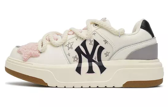 Кроссовки MLB Chunky Liner Skateboarding Shoes Women's Low-top Pink, белый