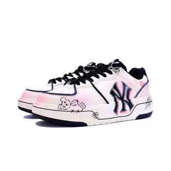 Кроссовки MLB Chunky Liner Skateboarding Shoes Women's Low-top Beige/pink/black, розовый