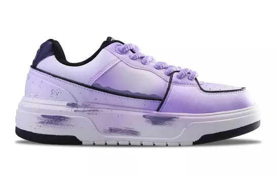 Кроссовки MLB Chunky Liner Skateboarding Shoes Women's Low-top White, фиолетовый