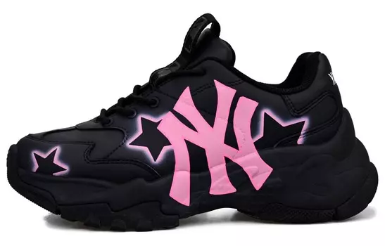 Кроссовки MLB Chunky Sneakers Unisex Low-top Black/pink, розовый