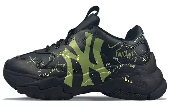 Кроссовки MLB Chunky Sneakers Unisex Low-top Green, черный