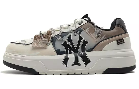 Кроссовки MLB New York Yankees Skateboarding Shoes Unisex Low-top Brown/Gray, темно-серый