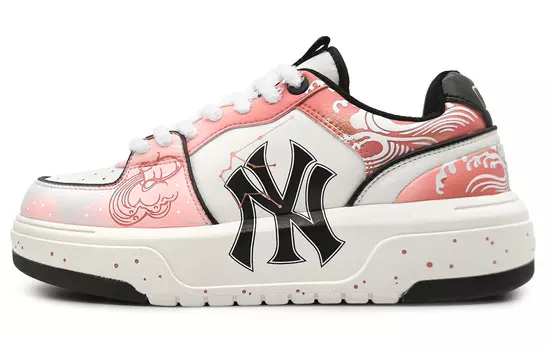 Кроссовки MLB New York Yankees Skateboarding Shoes Unisex Low-top White/black, розовый