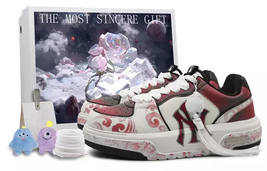 Кроссовки MLB New York Yankees Skateboarding Shoes Unisex Low-top White/black, красный