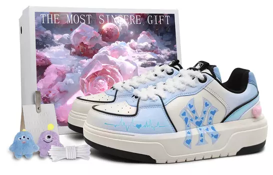 Кроссовки MLB New York Yankees Skateboarding Shoes Unisex Low-top White, синий