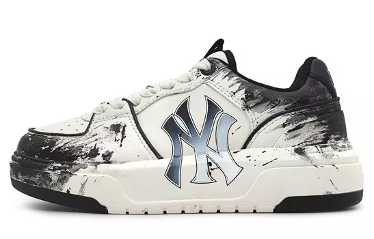 Кроссовки MLB New York Yankees Skateboarding Shoes Unisex Low-top Black, белый/черный