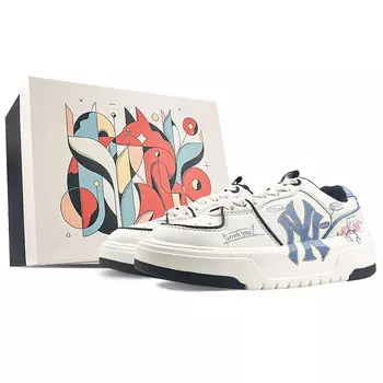 Кроссовки MLB New York Yankees Skateboarding Shoes Unisex Low-top White/Blue, белый/синий