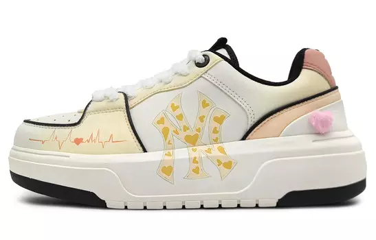 Кроссовки MLB New York Yankees Skateboarding Shoes Unisex Low-top White, желтый