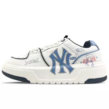 Кроссовки MLB New York Yankees Skateboarding Shoes Unisex Low-top White/Blue, белый/синий